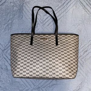 Michael Kors black and gray monogram tote